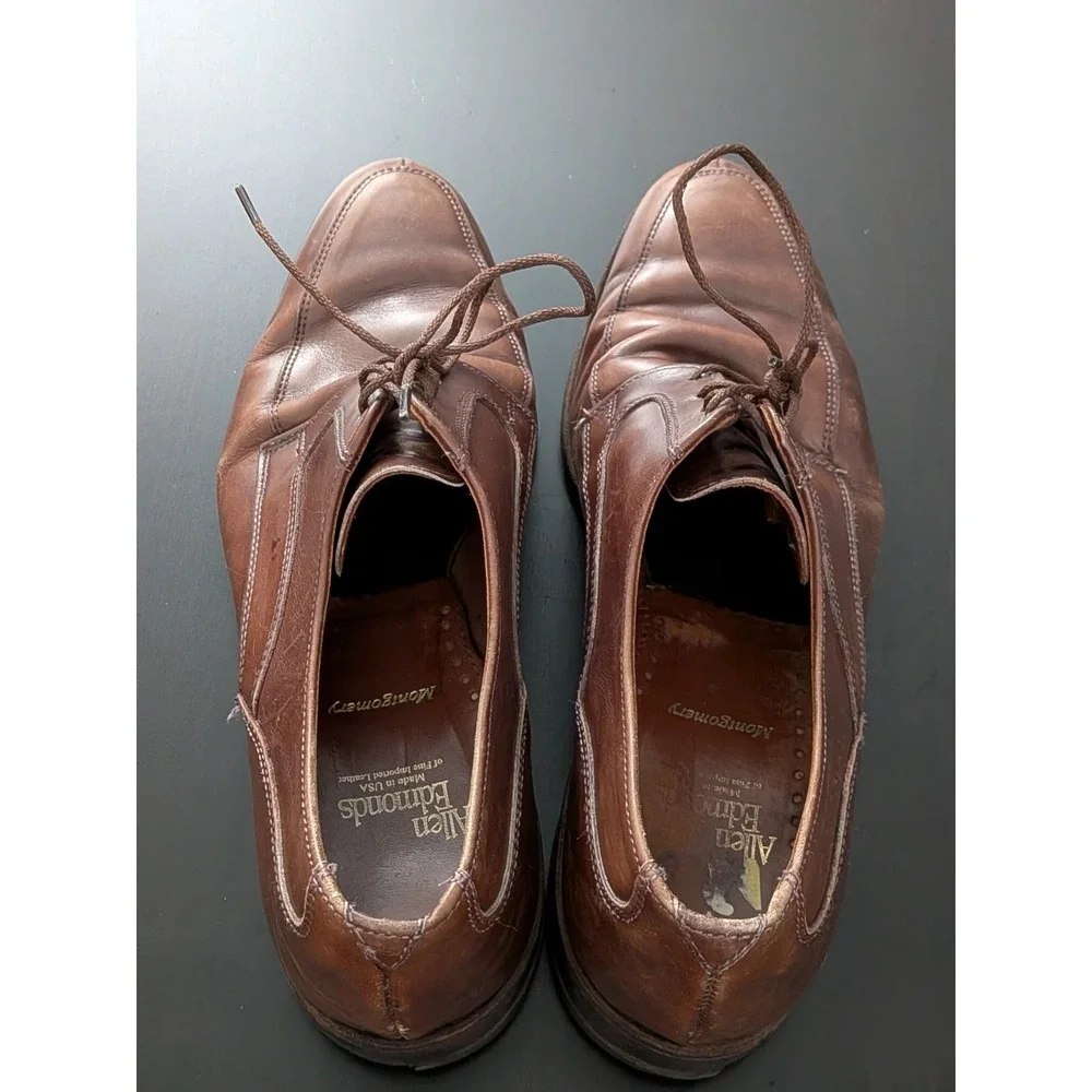 Allen Edmonds Montgomery Leather Dress Shoes Men's Walnut Brown‎ Lace Up Size 10